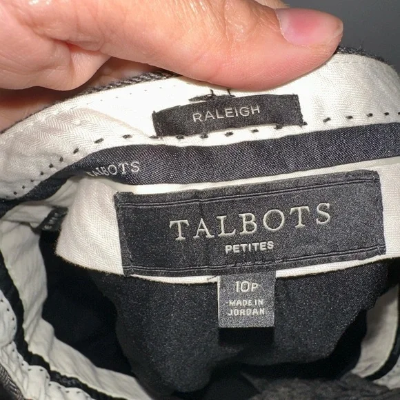 Talbots Petites gray/Brown wool Blend straight leg pants size 10P - Picture 6 of 8